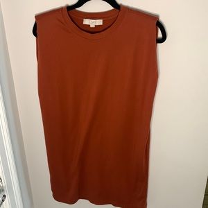 Burnt Orange muscle tee dress